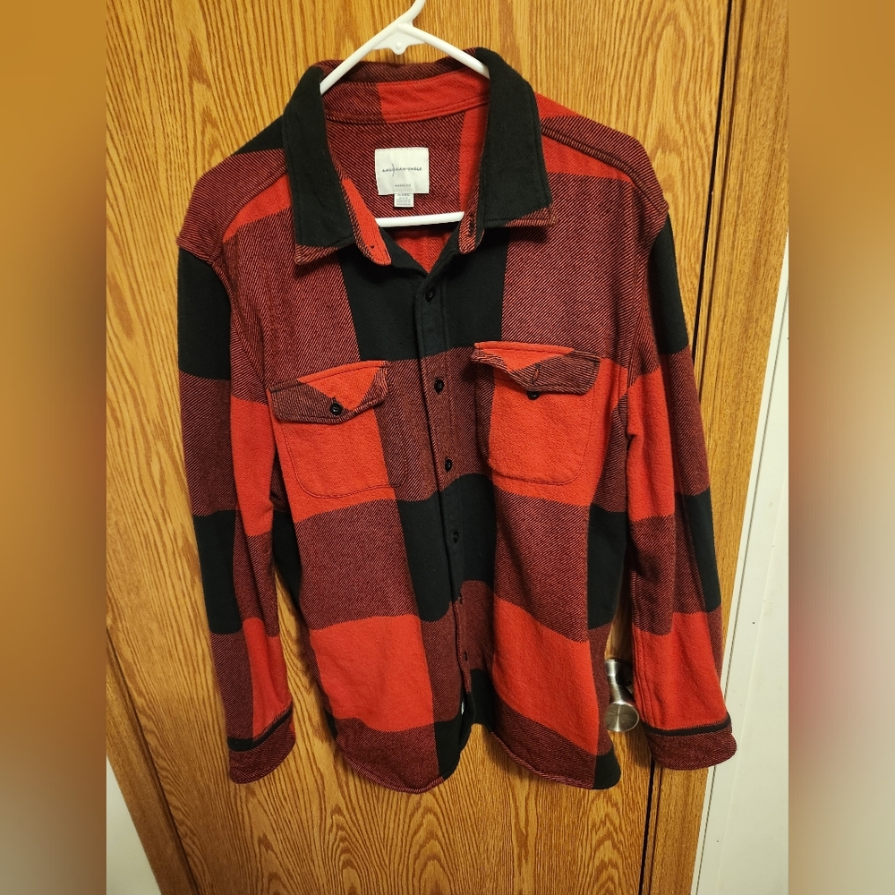 American Eagle Long Sleeve Collared Button Down F… - image 1